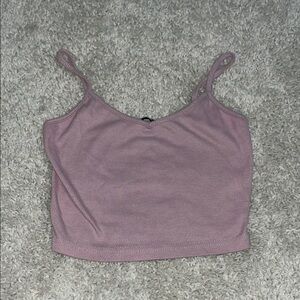Pink Cropped Tank Top